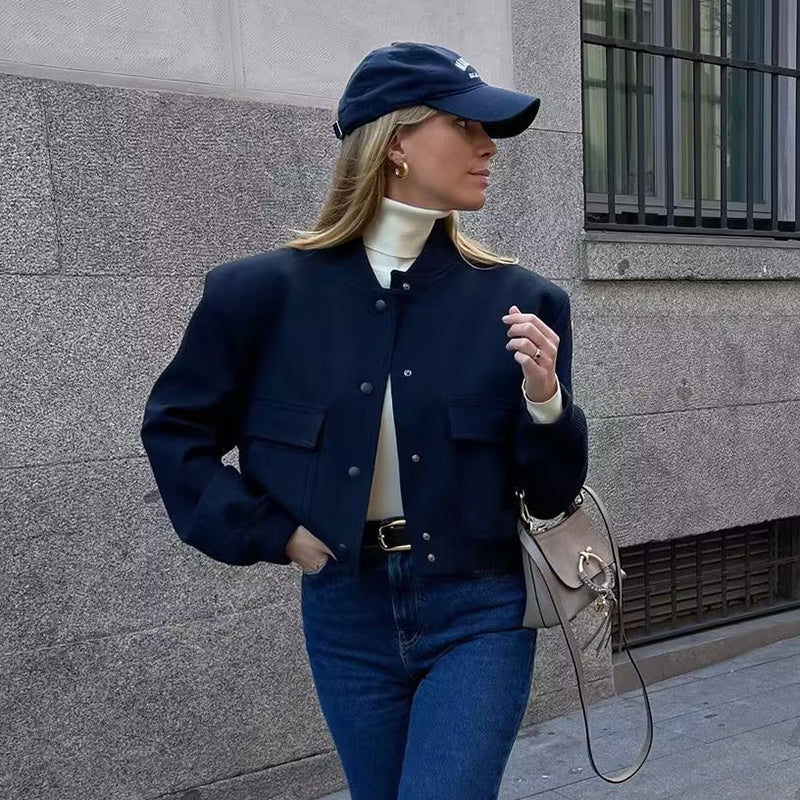 Casual Women's Jacket with Pockets